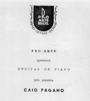 Pro-Arte promove Caio Pagano