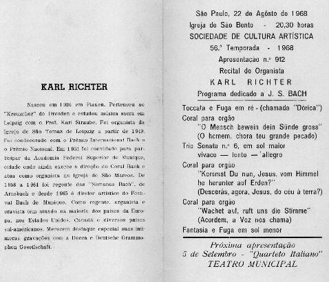 Programa Karl Richter