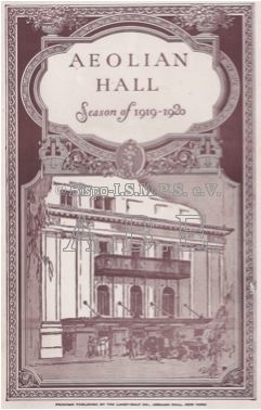 Aeolian Hall. Arquivo A.B.E.