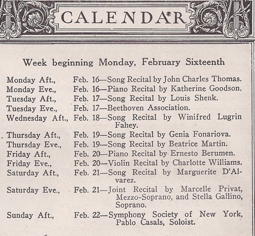 Aeolian Hall. Arquivo A.B.E.