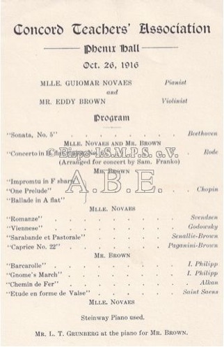 Guiomar Novais. Arquivo A.B.E.