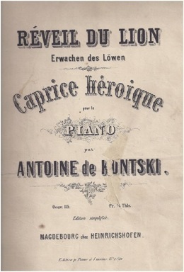 Reveil du Lion, A. de Kontski. Arquivo ISMPS/ABE
